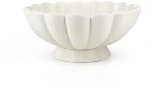 8" White Fluted Scalloped Decorative Bowls -Moderate Ceramic Fruit Bowl for Kitchen Counter, Elegant Wavy Edge Centerpiece Bowls for Home Decor, Perfect for Housewarming &Wedding Gift 8" White Fluted Scalloped Decorative Bowls -Moderate Ceramic Fruit Bowl for Kitchen Counter, Elegant Wavy Edge Centerpiece Bowls for Home Decor, Perfect for Housewarming &Wedding Gift