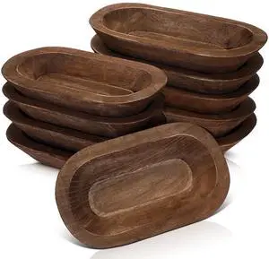 10 Pack Wooden Dough Bowls Bulk Rustic Dough Bowls Vintage Farmhouse Wooden Table Centerpiece for Wedding DIY Home Crafts Supplies Decoration(8.5 Inches,Brown) 10 Pack Wooden Dough Bowls Bulk Rustic Dough Bowls Vintage Farmhouse Wooden Table Centerpiece for Wedding DIY Home Crafts Supplies Decoration(8.5 Inches,Brown)