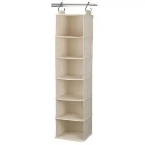 Cedarline 6Shelf Hanging Closet Organizer in HeavyDuty Cotton Canvas, Cream Cedarline 6Shelf Hanging Closet Organizer in HeavyDuty Cotton Canvas, Cream