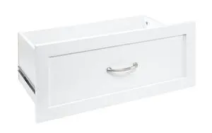 SuiteSymphony Wood Closet Drawer, Storage Tower Add On Accessory, Shaker Style, 25 x 10, Pure White SuiteSymphony Wood Closet Drawer, Storage Tower Add On Accessory, Shaker Style, 25 x 10, Pure White