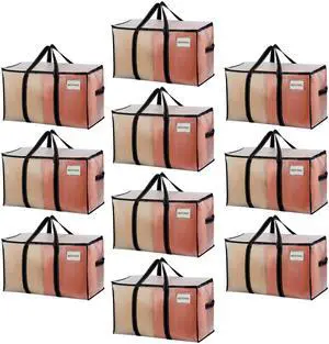 10 Pack Clear Moving Bags Heavy Duty, 90L Extra Large Transparent Storage Bags, 50lbs Loads, Zippers, Handles & Tag, Moving Boxes Alternative for College Dorm Essentials, Closet 10 Pack Clear Moving Bags Heavy Duty, 90L Extra Large Transparent Storage Bags, 50lbs Loads, Zippers, Handles & Tag, Moving Boxes Alternative for College Dorm Essentials, Closet