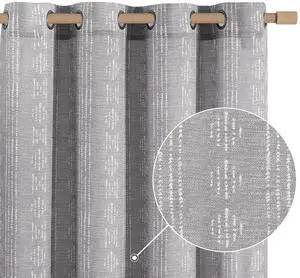 Boho Curtains for Living Room Farmhouse Grey Curtains 84 Inch Length for Bedroom Grommet Semi Sheer Drapes Geometric Striped Printed Mudcloth Light Filtering 2 Panels Set Boho Curtains for Living Room Farmhouse Grey Curtains 84 Inch Length for Bedroom Grommet Semi Sheer Drapes Geometric Striped Printed Mudcloth Light Filtering 2 Panels Set