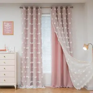 Pink Curtains for Girls Bedroom 84 Inches Long Blackout Nursery Curtains Double Layer Pom Pom Sheer Overlay Kids Toddler Room Decor Grommet Privacy Room Darkening Window Drapes 52 x 84 Inch Pink Curtains for Girls Bedroom 84 Inches Long Blackout Nursery Curtains Double Layer Pom Pom Sheer Overlay Kids Toddler Room Decor Grommet Privacy Room Darkening Window Drapes 52 x 84 Inch