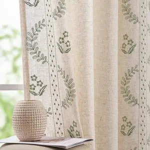 Belrose Linen Curtains for Bedroom Floral Curtains 84 Inch Length Linen Blend Sage Green Embroidered Drapes Farmhouse Flower Patterned Drapes for Living Room Window Treatments Set 2 Panels Belrose Linen Curtains for Bedroom Floral Curtains 84 Inch Length Linen Blend Sage Green Embroidered Drapes Farmhouse Flower Patterned Drapes for Living Room Window Treatments Set 2 Panels