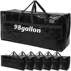 4 Pack 98 Gallon Extra Large Moving Bags XXL Heavy Duty Storage Bag with Strong Zipper Handle Jumbo Big Tote Box Foldable for College Dorm Travel Clothes Duffle Blanket Pillow(Black) 4 Pack 98 Gallon Extra Large Moving Bags XXL Heavy Duty Storage Bag with Strong Zipper Handle Jumbo Big Tote Box Foldable for College Dorm Travel Clothes Duffle Blanket Pillow(Black)