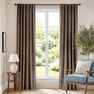 Velvet Blackout Curtains Thermal Insulated Room Window Drapes Super Soft Luxury Curtains for Living Room Bedroom Rod Pocket 2 Panels, Truffle, 52" W x 84" L Velvet Blackout Curtains Thermal Insulated Room Window Drapes Super Soft Luxury Curtains for Living Room Bedroom Rod Pocket 2 Panels, Truffle, 52" W x 84" L