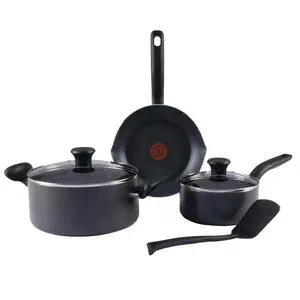 Initiatives Nonstick Cookware Set 6 Piece Oven Safe 350F Cookware, Pots and Pans, Oven, Broil, Dishwasher Safe Gray Initiatives Nonstick Cookware Set 6 Piece Oven Safe 350F Cookware, Pots and Pans, Oven, Broil, Dishwasher Safe Gray