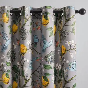 Black Dark Floral Grey Blackout Curtains, Gray Decorative French Country Grommet Dark Academia Antique Decor Hummingbird Window Covering for Living Room Bedroom Dining,84 Inch Length Black Dark Floral Grey Blackout Curtains, Gray Decorative French Country Grommet Dark Academia Antique Decor Hummingbird Window Covering for Living Room Bedroom Dining,84 Inch Length