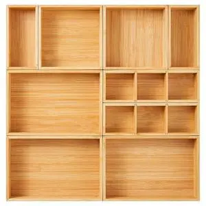 Drawer Organizer, Set of 9 Bamboo Wood Kitchen Makeup Desk Junk Tea Drawer Storage Boxes Bins for Cutlery Silverware Utensils Flatware, Small Wooden Container Tray for Bathroom, Office Drawer Organizer, Set of 9 Bamboo Wood Kitchen Makeup Desk Junk Tea Drawer Storage Boxes Bins for Cutlery Silverware Utensils Flatware, Small Wooden Container Tray for Bathroom, Office