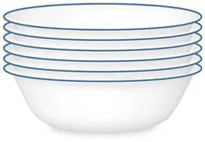 6-Piece 18oz Round Bowls Vitrelle Triple Layer Glass, Perfect for Soup, Cereal and Snacks, Lightweight, Chip and Scratch Resistant, Microwave and Dishwasher Safe, Botanical Stripes 6-Piece 18oz Round Bowls Vitrelle Triple Layer Glass, Perfect for Soup, Cereal and Snacks, Lightweight, Chip and Scratch Resistant, Microwave and Dishwasher Safe, Botanical Stripes