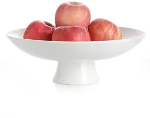 Large Fruit Bowl for Kitchen Counter - Decorative Bowls for Home Décor - Ceramic Fruit Bowl, Pedestal Bowl - Modern Key Bowl for Entryway Table - 11.5 Inches, White Large Fruit Bowl for Kitchen Counter - Decorative Bowls for Home Décor - Ceramic Fruit Bowl, Pedestal Bowl - Modern Key Bowl for Entryway Table - 11.5 Inches, White