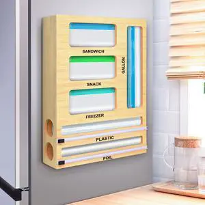 Magnetic Food Bag Storage Organizer for Drawer or Refrigerator, Compatible with Gallon,Quart, Sandwich, Snack & Variety Size Bags Magnetic Food Bag Storage Organizer for Drawer or Refrigerator, Compatible with Gallon,Quart, Sandwich, Snack & Variety Size Bags