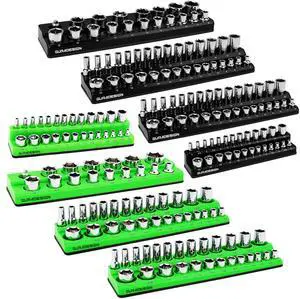 8PCS Socket Organizer Set - Magnetic Holder for 171 Pieces (1/4", 3/8", 1/2") 8PCS Socket Organizer Set - Magnetic Holder for 171 Pieces (1/4", 3/8", 1/2")