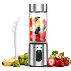 Glass Portable Blender Smoothies: Mini Personal Blender Shakes and Smoothies Small USB Rechargeable, Baby Food Travel Beach Office Sports Kitchen Gym Use Glass Portable Blender Smoothies: Mini Personal Blender Shakes and Smoothies Small USB Rechargeable, Baby Food Travel Beach Office Sports Kitchen Gym Use