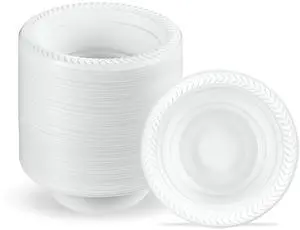 Disposable Bowls, 5 oz, White, Lightweight for Dessert and Appetizers, 800 Count Disposable Bowls, 5 oz, White, Lightweight for Dessert and Appetizers, 800 Count