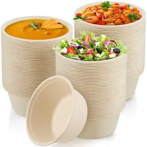 40 oz 150 Pack Large Disposable Salad Bowls Deep Heavy Duty Paper Bowls Sugarcane Fiber Compostable Biodegradable Microwave Safe for Hot Cold Soup Ramen Popcorn Pasta (Natural Color) 40 oz 150 Pack Large Disposable Salad Bowls Deep Heavy Duty Paper Bowls Sugarcane Fiber Compostable Biodegradable Microwave Safe for Hot Cold Soup Ramen Popcorn Pasta (Natural Color)