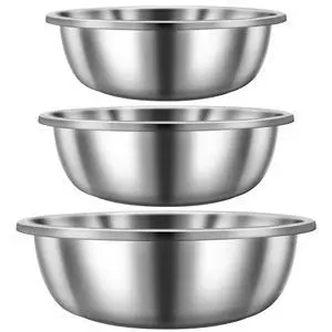 Set of 3 Extra Large Stainless Steel Mixing Bowls Large Mixing Container Easy to Clean, Nesting Bowls for Space Saving Storage for Cooking, Baking(201 Stainless Steel,13, 16, 20 Quart) Set of 3 Extra Large Stainless Steel Mixing Bowls Large Mixing Container Easy to Clean, Nesting Bowls for Space Saving Storage for Cooking, Baking(201 Stainless Steel,13, 16, 20 Quart)