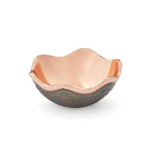 Mini Copper Canyon Bowl | 4.5-Inch Fruit Bowl for Kitchen Counter, Table, Mantel Décor | Decorative Scalloped Edge Vegetable Basket | Salad Serving Bowl | 6.5-Ounce Mini Copper Canyon Bowl | 4.5-Inch Fruit Bowl for Kitchen Counter, Table, Mantel Décor | Decorative Scalloped Edge Vegetable Basket | Salad Serving Bowl | 6.5-Ounce