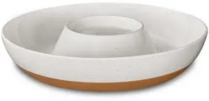 Ceramic Chips and Dip Serving Tray: Large Divided Party Bowl Set for Chips & Salsa, Veggies & Dip, Fruit, Snacks, Entertaining, Hosting, etc. Minimalist Design for the Modern Hostess - White Ceramic Chips and Dip Serving Tray: Large Divided Party Bowl Set for Chips & Salsa, Veggies & Dip, Fruit, Snacks, Entertaining, Hosting, etc. Minimalist Design for the Modern Hostess - White