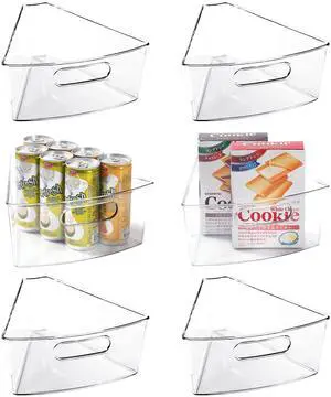 Lazy Susan Organizer for 28" Diameter Corner Lazy Susan, Plastic Kitchen Cabinet Storage Bins with Handle, 6 Packs, 1/8 Wedge - Food Safe, BPA Free Lazy Susan Organizer for 28" Diameter Corner Lazy Susan, Plastic Kitchen Cabinet Storage Bins with Handle, 6 Packs, 1/8 Wedge - Food Safe, BPA Free