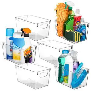 Clear Plastic Storage Bins Perfect Kitchen Organization and Storage or Pantry Storage Fridge Organizer, Pantry Organization and Clear Storage Bins, Cabinet Organizers Clear Plastic Storage Bins Perfect Kitchen Organization and Storage or Pantry Storage Fridge Organizer, Pantry Organization and Clear Storage Bins, Cabinet Organizers