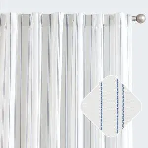 White Curtains Blue Striped Curtains 84 Inch Length for Living Room Bedroom Window Treatment Modern Linen Look Ticking Stripe Pinstripe Privacy Light Filtering Back Tab Rod Pocket 2 Panels White Curtains Blue Striped Curtains 84 Inch Length for Living Room Bedroom Window Treatment Modern Linen Look Ticking Stripe Pinstripe Privacy Light Filtering Back Tab Rod Pocket 2 Panels