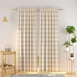Buffalo Check Curtains 52 inch wide x 108 inch Long Farmhouse Living Room Divider Bedroom Gingham Plaid Window Curtain Sliding Glass Door Drapes 2 Panels Rod Pocket Window Treatment Set Beige & White Buffalo Check Curtains 52 inch wide x 108 inch Long Farmhouse Living Room Divider Bedroom Gingham Plaid Window Curtain Sliding Glass Door Drapes 2 Panels Rod Pocket Window Treatment Set Beige & White