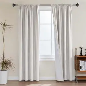 Blackout Curtains 84 inch Length 100% Blackout Drapes for Bedroom Thermal Insulated Rod Pocket Window Curtains for Living Room Noise Canceling Curtains (2 Panels, 52x84 inch, Natural) Blackout Curtains 84 inch Length 100% Blackout Drapes for Bedroom Thermal Insulated Rod Pocket Window Curtains for Living Room Noise Canceling Curtains (2 Panels, 52x84 inch, Natural)