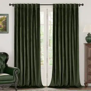 Olive Green Velvet Curtains 78 Inches Long for Bedroom, Super Soft Thermal Insulated Blackout Velvet Curtains Noise Reduce Back Tab Rod Pocket Drapes for Living Room, 2 Panels, 52 x 78 Inch Olive Green Velvet Curtains 78 Inches Long for Bedroom, Super Soft Thermal Insulated Blackout Velvet Curtains Noise Reduce Back Tab Rod Pocket Drapes for Living Room, 2 Panels, 52 x 78 Inch