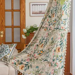 Boho Floral Curtains French Country Farmhouse Curtains 102 Inches Long Light Filtering Window Rod Pocket Drapes for Living Room 2 Panels-Green Flor Boho Floral Curtains French Country Farmhouse Curtains 102 Inches Long Light Filtering Window Rod Pocket Drapes for Living Room 2 Panels-Green Flor