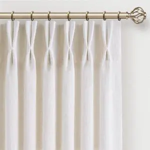 Memory Trained Pinch Pleated Curtains 84 Inches Long, Linen Curtains for Living Room, 2 Panel Set Pinch Pleated Drapes with Hooks, Light Filtering Window Treatment, 40" W x 84" L, Beige White Memory Trained Pinch Pleated Curtains 84 Inches Long, Linen Curtains for Living Room, 2 Panel Set Pinch Pleated Drapes with Hooks, Light Filtering Window Treatment, 40" W x 84" L, Beige White