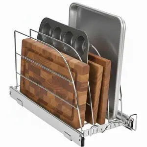 Pull Out Organizer for Bakeware, Cutting Board and Trays, 8.5"W x 21"D Pull Out Organizer for Bakeware, Cutting Board and Trays, 8.5"W x 21"D