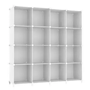 Cube Storage Organizer, 16 Cube Closet Organizer, White Cube Storage Organizer, 16 Cube Closet Organizer, White