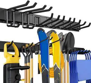 48" Garage Tool Organizer Wall Mount, 440lbs Garden Garage Storage Garage Organization with Adjustable Heavy Duty Hanging Hooks, Yard Rack Hanger System Shovel Rake Broom Ladder Holder, Men Gift 48" Garage Tool Organizer Wall Mount, 440lbs Garden Garage Storage Garage Organization with Adjustable Heavy Duty Hanging Hooks, Yard Rack Hanger System Shovel Rake Broom Ladder Holder, Men Gift