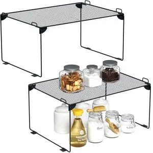 Shelf Organizer, Gray, 2 Pack Shelf Organizer, Gray, 2 Pack