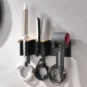 Hair Tool Organizer Wall Mount, Hair Dryer and Curling Iron Storage, Hair Straightener Wall Holder, 3 in 1 Vanity Organizer, Aluminum Alloy (Hair Tools Not Included) Hair Tool Organizer Wall Mount, Hair Dryer and Curling Iron Storage, Hair Straightener Wall Holder, 3 in 1 Vanity Organizer, Aluminum Alloy (Hair Tools Not Included)