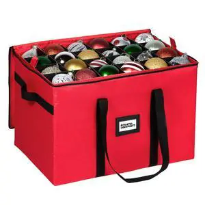 Christmas Ornament Storage Container,Box Stores Up to 96, Adjustable Dividers, Large Organizer Bin to Protect and Store Holiday Décor Christmas Ornament Storage Container,Box Stores Up to 96, Adjustable Dividers, Large Organizer Bin to Protect and Store Holiday Décor
