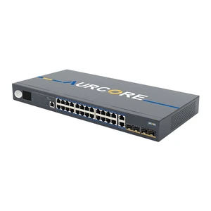 AurCore AES2011P 24-Port Gigabit PoE+ Switch with LCD Display, 1U Rackmount, for IP Camera and Surveillance Networks, VLAN QoS ACL, 3-Year Warranty AurCore AES2011P 24-Port Gigabit PoE+ Switch with LCD Display, 1U Rackmount, for IP Camera and Surveillance Networks, VLAN QoS ACL, 3-Year Warranty