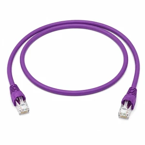 Telegärtner Cat6A RJ45 S/FTP Shielded LSZH Patch Cable Purple 0.25 Meter - 0.82 ft Telegärtner Cat6A RJ45 S/FTP Shielded LSZH Patch Cable Purple 0.25 Meter - 0.82 ft
