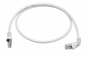 Telegärtner 100008022 Cat6A RJ45 S/FTP LSZH 90 Degree Patch Cable White Telegärtner 100008022 Cat6A RJ45 S/FTP LSZH 90 Degree Patch Cable White