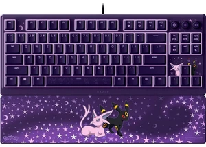 Razer - Ornata V3 Tenkeyless Low-profile RGB Mecha-Membrane RGB Keyboard - Espeon & Umbreon Edition Razer - Ornata V3 Tenkeyless Low-profile RGB Mecha-Membrane RGB Keyboard - Espeon & Umbreon Edition