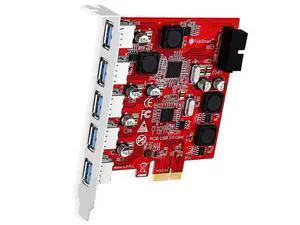 FebSmart 7-Ports Superspeed 5Gbps USB 3.0 PCIE Expansion Card, 5-Ports USB-A and an 19Pin USB 3.0 Header, Built in FebSmart Self-Powered Technology, No Need Additional Power Supply (FS-U7S-Pro) FebSmart 7-Ports Superspeed 5Gbps USB 3.0 PCIE Expansion Card, 5-Ports USB-A and an 19Pin USB 3.0 Header, Built in FebSmart Self-Powered Technology, No Need Additional Power Supply (FS-U7S-Pro)