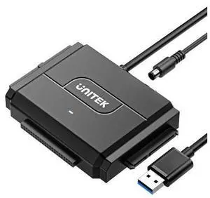 Unitek SATA/IDE to USB 3.0 Adapter, IDE Hard Drive Adapter Kit Recovery Converter for Universal 2.5"/3.5" Inch IDE and SATA External HDD/SSD, Support 10TB Unitek SATA/IDE to USB 3.0 Adapter, IDE Hard Drive Adapter Kit Recovery Converter for Universal 2.5"/3.5" Inch IDE and SATA External HDD/SSD, Support 10TB