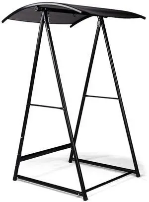 Outdoor Hammock Chair Stand, Heavy Duty A-Frame Metal Swing Stand with Powder-Coated Finish and Shade Canopy for Yard, Porch, Paito, Inside Room Outdoor Hammock Chair Stand, Heavy Duty A-Frame Metal Swing Stand with Powder-Coated Finish and Shade Canopy for Yard, Porch, Paito, Inside Room
