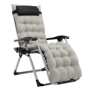 Zero Gravity Chair, Outdoor Padded Lounge Chair, Stable Metal Folding Recliner w/Cup Holder & Phone Mount for Deck Lawn Patio Poolside Yard, Gray Zero Gravity Chair, Outdoor Padded Lounge Chair, Stable Metal Folding Recliner w/Cup Holder & Phone Mount for Deck Lawn Patio Poolside Yard, Gray