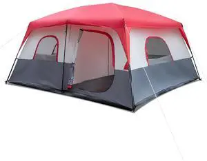 8/10 Person Camping Tent, Large 2 Room Family Tent with Weatherproof Instant Cabin Shelter with Rainfly & Carry Bag for Backpacking Hiking Car Traveling 8/10 Person Camping Tent, Large 2 Room Family Tent with Weatherproof Instant Cabin Shelter with Rainfly & Carry Bag for Backpacking Hiking Car Traveling