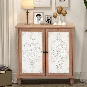 Wood Accent Storage Cabinet with 2 Doors, Mid-Century Vintage Cabinets Rustic Distressed Decorative Entryway Cabinet for Dining Room, Living Room, Wood Salem Wood Accent Storage Cabinet with 2 Doors, Mid-Century Vintage Cabinets Rustic Distressed Decorative Entryway Cabinet for Dining Room, Living Room, Wood Salem