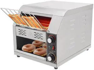 Commercial Conveyor Toaster 300 Slices/Hour 1900W Heavy Duty Stainless Steel Electric Conveyor Toaster with Three Baking Modes and Temp & Speed Control for Home Restaurants Bakery Use Commercial Conveyor Toaster 300 Slices/Hour 1900W Heavy Duty Stainless Steel Electric Conveyor Toaster with Three Baking Modes and Temp & Speed Control for Home Restaurants Bakery Use