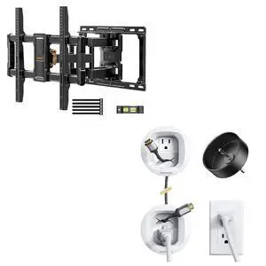 UL Listed Full Motion TV Wall Mount for 40-86 inch TVs in-Wall Cable Management Kit UL Listed Full Motion TV Wall Mount for 40-86 inch TVs in-Wall Cable Management Kit