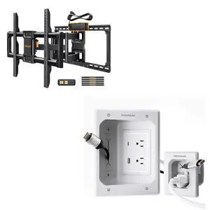 UL-Listed Full Motion TV Wall Mount for 4290 Inch TVs Cord Hider for Wall Mount TV, in-Wall Cable Management Kit UL-Listed Full Motion TV Wall Mount for 4290 Inch TVs Cord Hider for Wall Mount TV, in-Wall Cable Management Kit